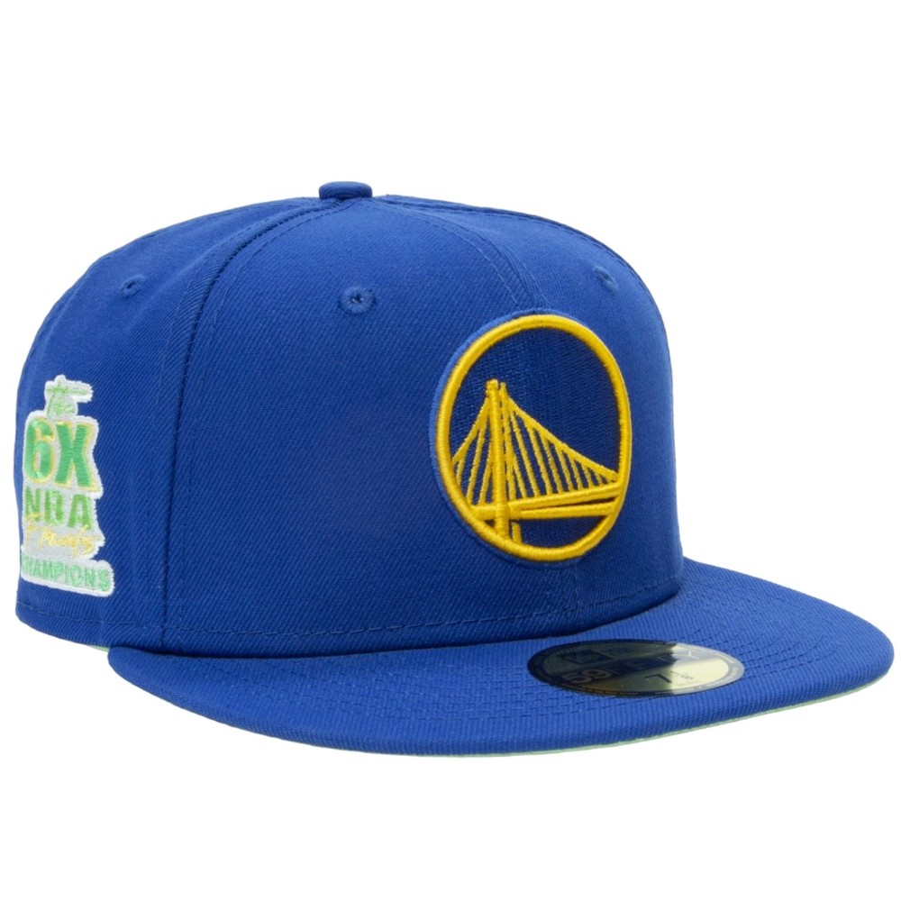 New Era Golden State Warriors Pop Sweat 59FIFTY Fitted Hat 6X Champs Patch 7 3/8